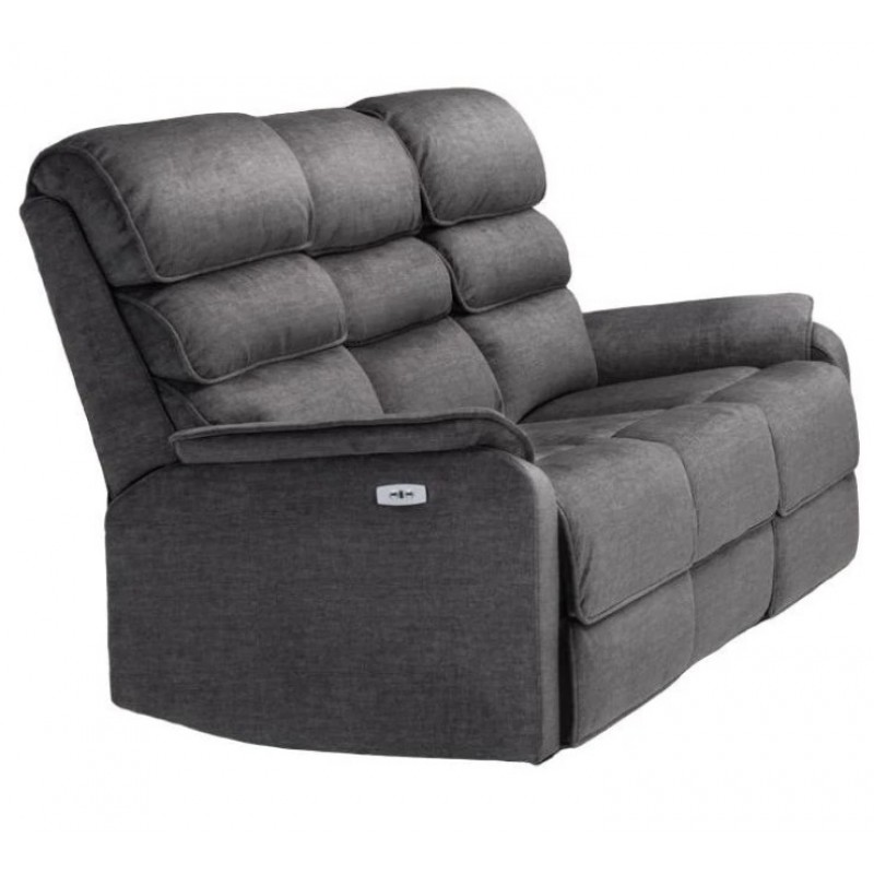 AM Savoy 3 Seater Elec Rec Grey